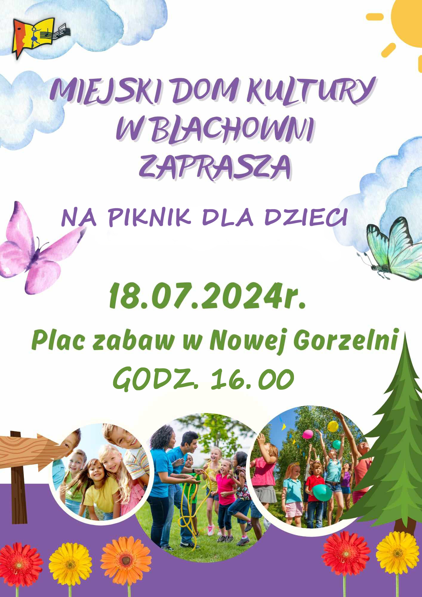 zapraszamy na piknik dla dzieci w nowej gorzelni w najbliższy czwartek