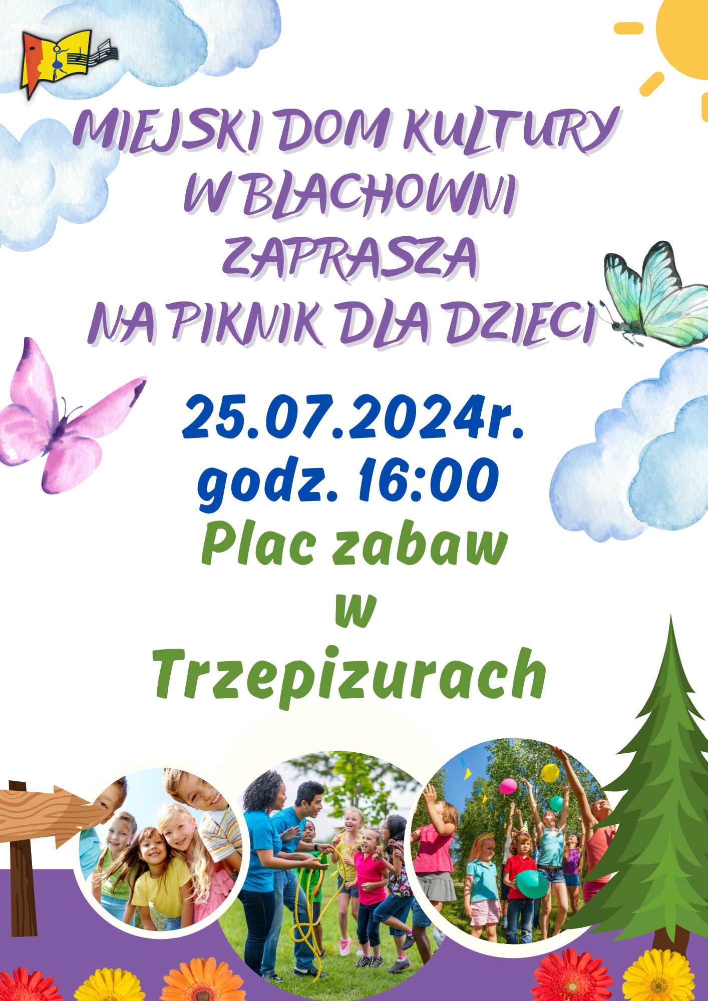 zapraszamy na piknik dla dzieci na plac zabaw w trzepizurach
