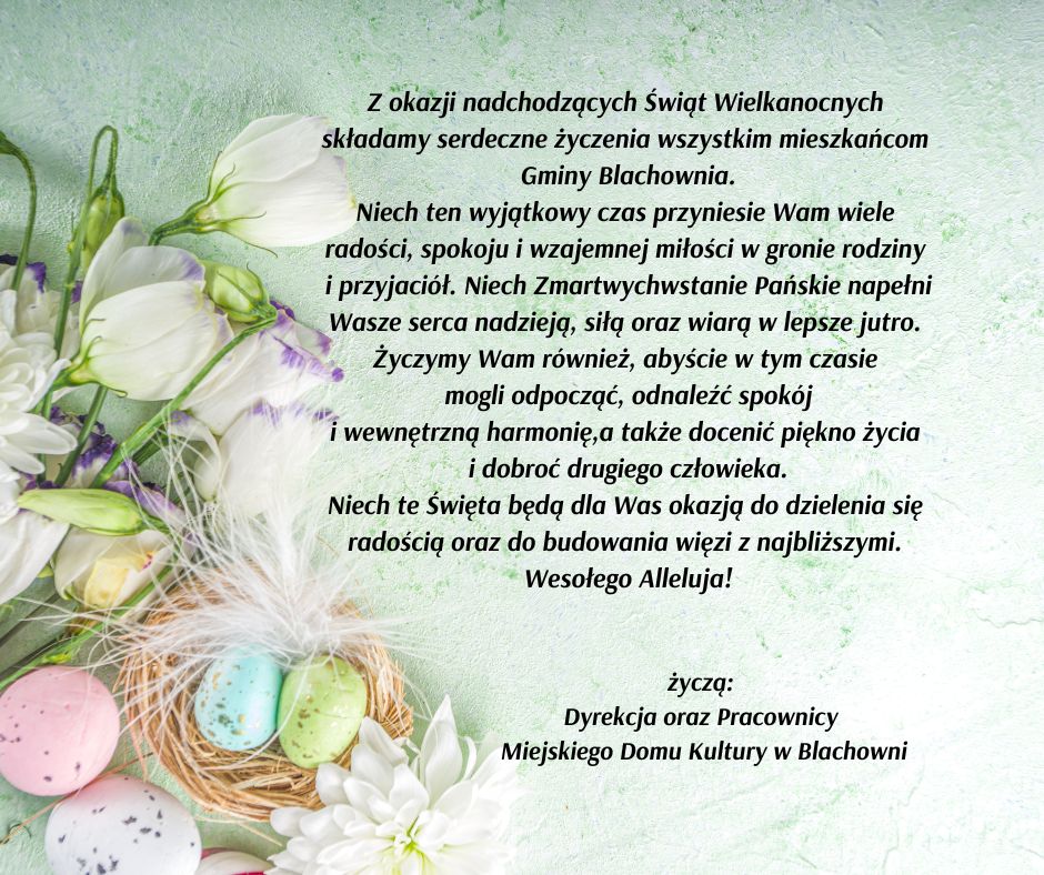 najserdeczniejsze życzenia z okazji nadchodzących świąt wielkiej nocy 2024